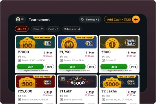 steps to join tournament