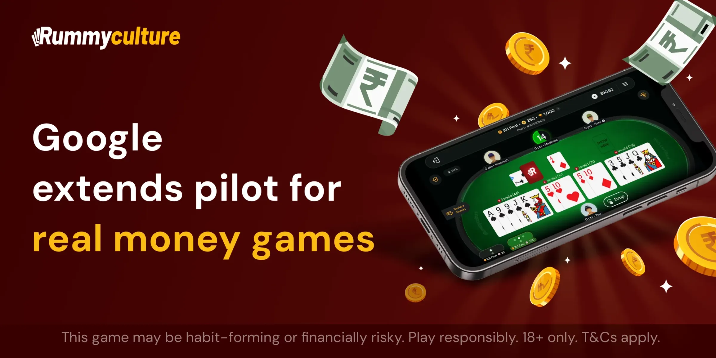 Google extends pilot for real money games